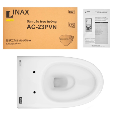 Bồn Cầu INAX AC-23PVN (AC23PVN) Treo Tường Thùng Nước Âm