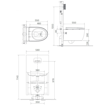 Bồn Cầu INAX AC-952VN (AC952VN) Treo Tường
