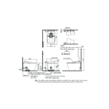 Bồn Cầu Thông Minh TOTO CS911VT/TCF87120GAA/T53P100VR Neorest LS