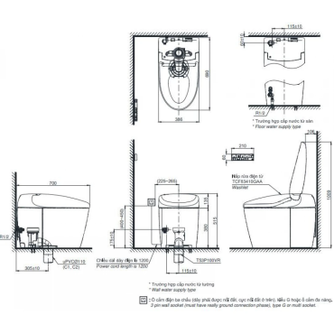 Bồn Cầu Thông Minh TOTO CS921VT/TCF83410GAA/T53P100VR NEOREST RS