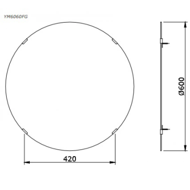 Gương Phòng Tắm TOTO YM6060FG Chống Mốc
