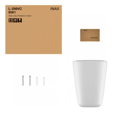 Lavabo Inax AL-312V/L-298VC Treo Tường Chân Ngắn Aqua Ceramic
