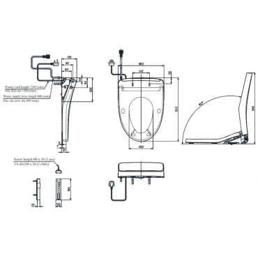 Nắp Rửa Điện Tử Washlet TOTO TCF4911EZ (W12)