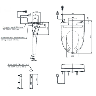 Nắp Rửa Điện Tử Washlet TOTO TCF4911Z (W11)
