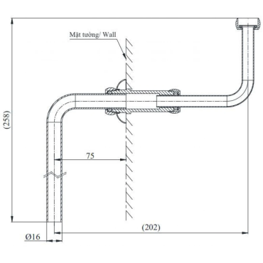 Ống Nối TOTO VM2L037Z Bồn Tiểu Nam