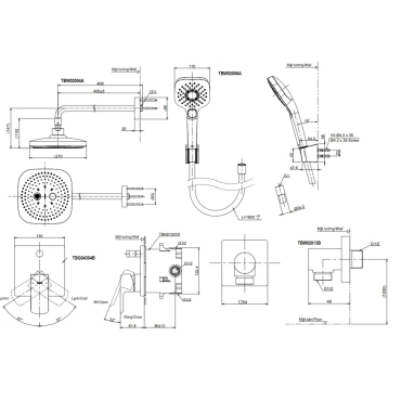 Sen Tắm Âm Tường TOTO TBG04304BA TBW02004A TBW02006V