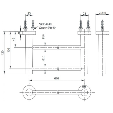 Thanh Treo Khăn TOTO YT406W6V