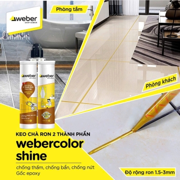 Webercolor shine Keo chà ron epoxy 2 thành phần cao cấp