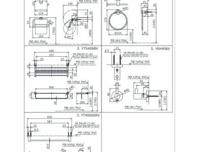 Bộ Phụ Kiện TOTO YS406N5V 5 Món