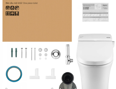 Bồn Cầu INAX AC-1017VRN (AC1017VRN) 1 Khối Aqua Ceramic Xả Gạt