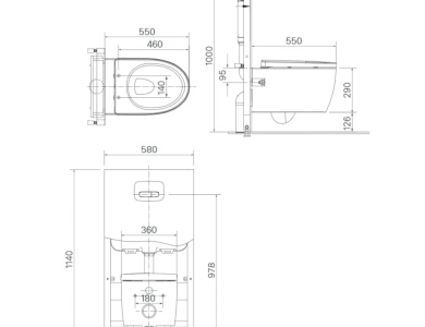 Bồn Cầu INAX AC-952VN (AC952VN) Treo Tường
