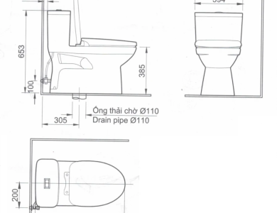 Bồn Cầu INAX AC-969VN (AC969VN) 1 Khối Aqua Ceramic