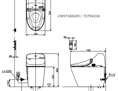 Bồn Cầu Thông Minh TOTO C971 TCF9433A GG