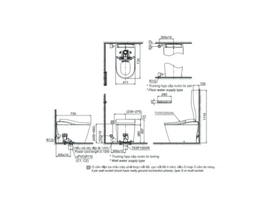 Bồn Cầu Thông Minh TOTO CS911VT/TCF87120GAA/T53P100VR Neorest LS