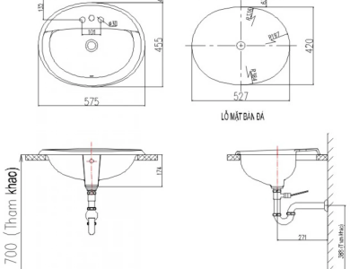 Chậu Rửa Lavabo Inax AL-2395V (AL2395V) Dương Vành Aqua Ceramic