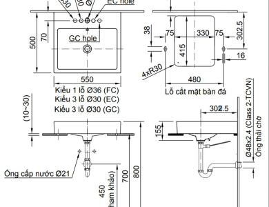 Chậu Rửa Lavabo Inax AL-536V (AL536V) Đặt Bàn AquaCeramic