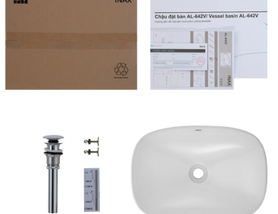 Chậu Rửa Lavabo Inax AL-642V (AL642V) Đặt Bàn AquaCeramic