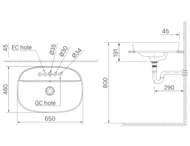 Chậu Rửa Lavabo Inax AL-652V (AL652V) Đặt Bàn AquaCeramic