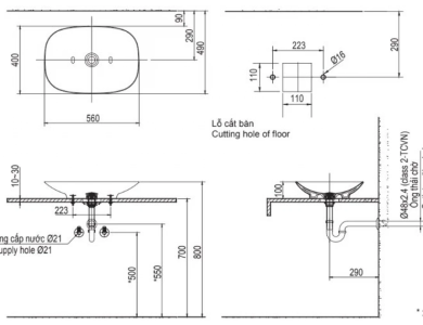 Chậu Rửa Lavabo Inax AL-S620V (ALS620V) Đặt Bàn