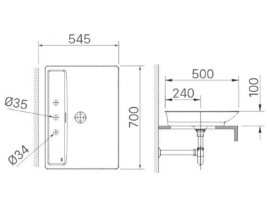 Chậu Rửa Lavabo Inax AL-S630V (ALS630V) Đặt Bàn Aqua Ceramic