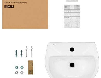 Chậu Rửa Lavabo Inax L-285V (L285V) Treo Tường 497x426 mm