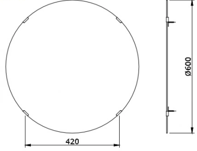 Gương Phòng Tắm TOTO YM6060FG Chống Mốc