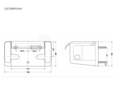 Hộp Đựng Giấy Vệ Sinh TOTO DS708PS#W Nhựa Trắng