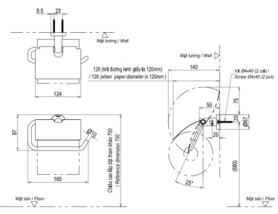 Móc Treo Giấy Vệ Sinh TOTO YH406RV