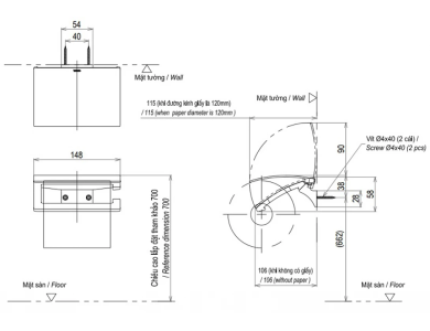 Móc Treo Giấy Vệ Sinh TOTO YH903V
