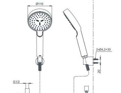 Tay Sen TOTO TBW07008A 1 Chế Độ 110mm