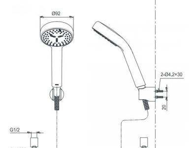 Tay Sen TOTO TBW07011A 1 Chế Độ 90mm
