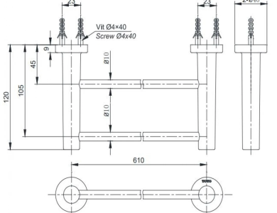 Thanh Treo Khăn TOTO YT406W6V
