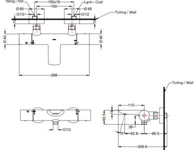 Van Điều Chỉnh Nhiệt Độ TOTO TBV01402BA (TBV01402B)