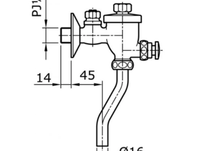 Van Xả Nhấn Bồn Tiểu Nam TOTO T60S