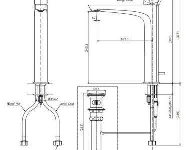 Vòi Lavabo TOTO TLG07305V Nóng Lạnh Cổ Cao Thân Cao