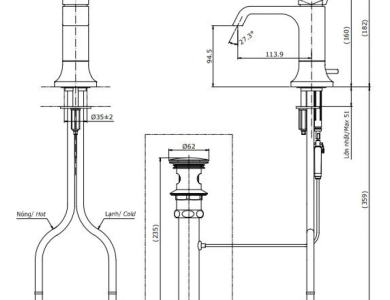 Vòi Lavabo TOTO TLG08301V Nóng Lạnh Thân Thấp