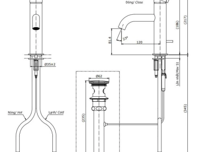 Vòi Lavabo TOTO TLG11301V Nóng Lạnh Thân Thấp