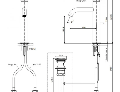 Vòi Lavabo TOTO TLG11303V Nóng Lạnh Cổ Cao Thân Vừa