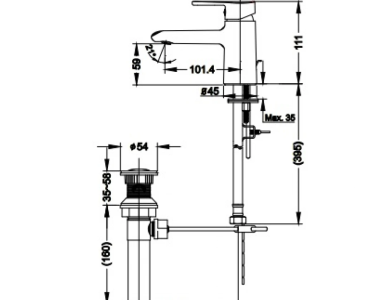 Vòi Lavabo TOTO TVLM102NSR Nóng Lạnh