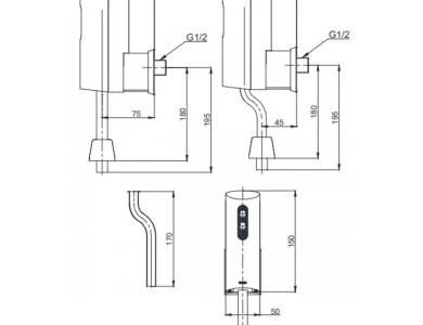 Vòi Xả Cảm Ứng TOTO DUE137PBK (TS446DC) Dùng Pin